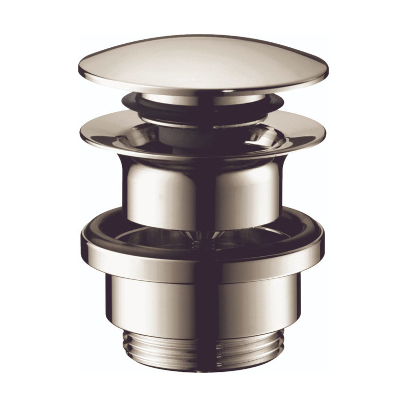 Bonde escamotable de lavabo de salle de bain, Nickel poli