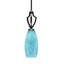Mini-luminaire suspendu suspendu Zilo, fini granit foncé avec verre fusion turquoise de 5,5 po-32415581-32415578