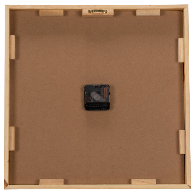 Apia 15.75'' Solid + Manufactured Wood Wall Clock
