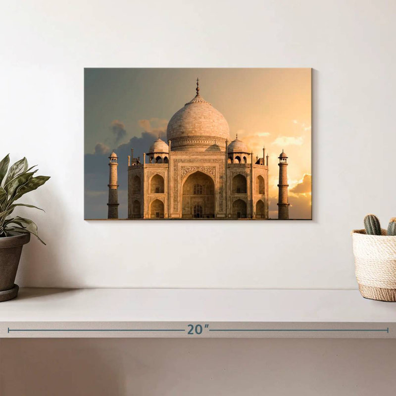 Lever de soleil sur le Taj Mahal, H 8 po x l 12 po