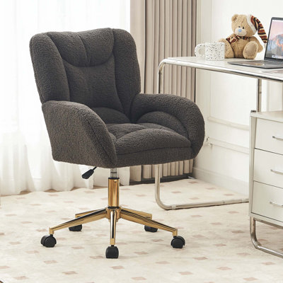 Mentko Ergonomic Fabric Office Chair with 360-Degree Swivel and Durable Metal Base