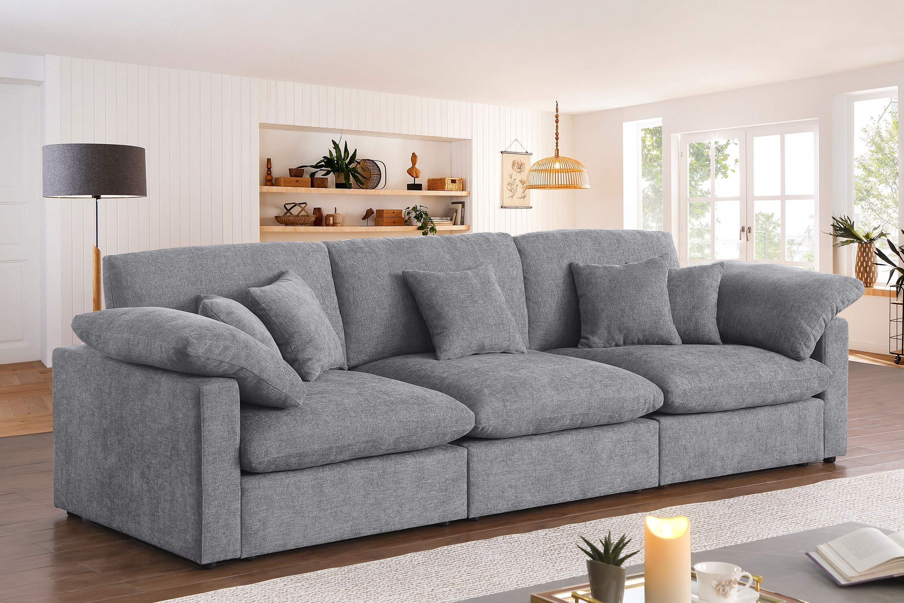Latitude Run® 155.7" U Shape Sectional Sofa Cloud Couch With Removable ...