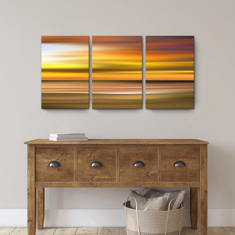 « blur stripes x »-3 pièces, ensemble de toiles tendues sur toiles
