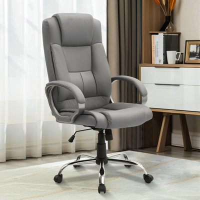 Jakyrah High Back Executive Desk Chair, Faux Leather Office Chair with Back Support, Home Office Chair with Armrest and Lumbar Support