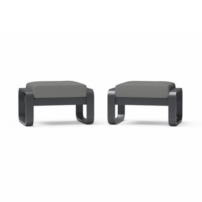 Andes Ottomans (Set Of 2) - Canvas Charcoal
