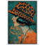 Élégance léopard orange, chapeau, dame, mode, BCBG, décoration de chambre, impression sur toile encadrée-107907850-107907852