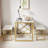 Aithan 3-Piece 43.3 Inch Gold Dining Table Set with Benches, Rustic Kitchen Table Set for Small Spaces, Modern Farmhouse Dining Set with Bench for Kitchen & Dining Room-1960973184-1955445247