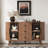 47" Modern Sideboard, Buffet Cabinet With Drawers and Adjustable Shelves, Storage Credenza For Kitchen, Living Room, Dining Room-1898402405