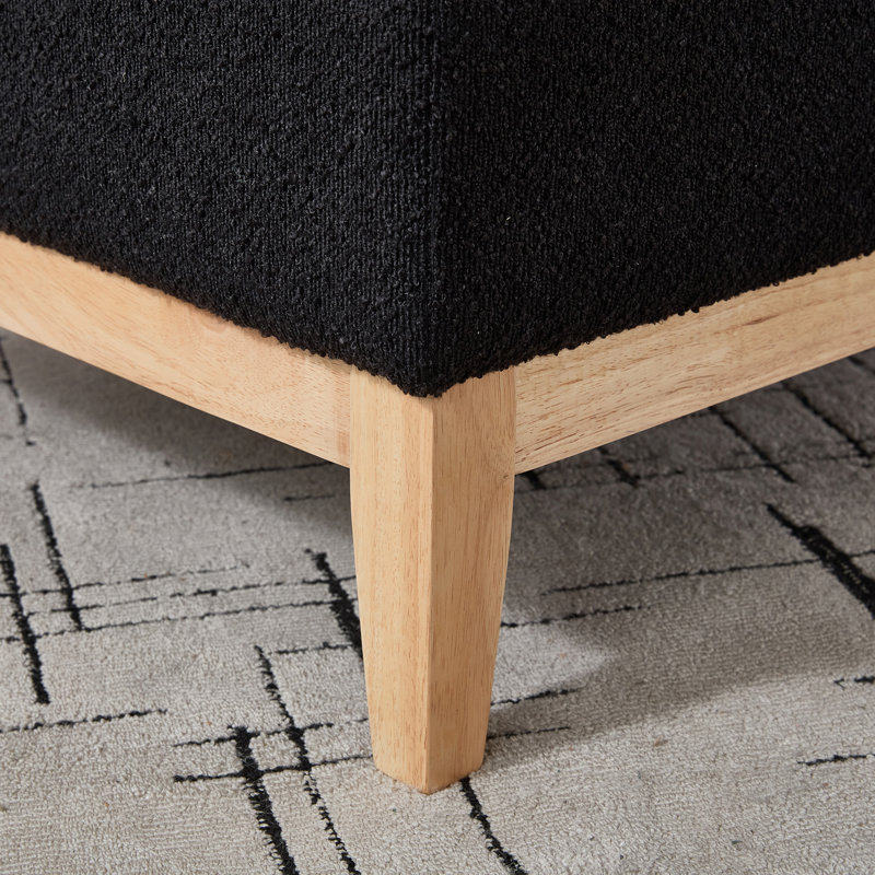 Repose-pieds avec rangement et table basse réversible de 33,86 po (avec y compris le repose-pieds), Noir