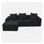 Canapé modulaire convertible convertible en microfibre