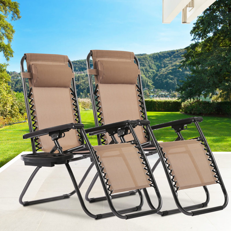 Chaise zéro gravité inclinable et pliable Libertad, Tanné