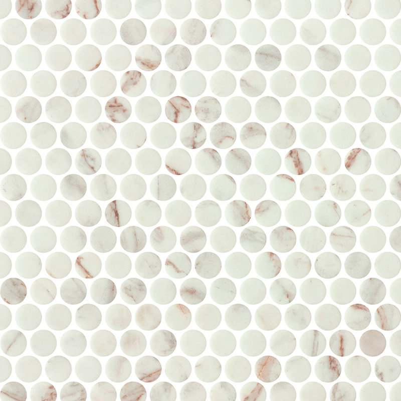 Carrelage mosaïque rond en verre recyclé Spectrum
