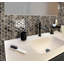 1.9" x 1.9" Glass Hexagon Mosaic Tile-61485184