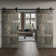 Castle Series Pine Wood Double Sliding Barn Door with Hardware Kit
