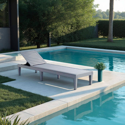Nestl Waterproof, Lightweight, and Adjustable Outdoor Polyresin Chaise Lounge Chair by Nestl