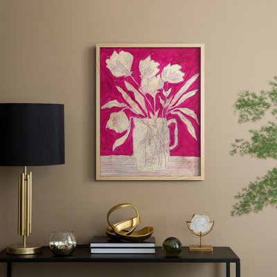 Fuchsia Arrangement II Framed Print - Solid Wood
