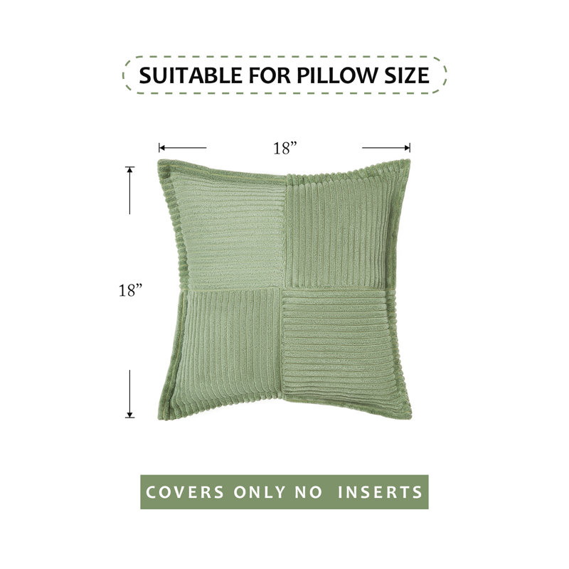 Striped Corduroy Pillow Cover (Set of 2)