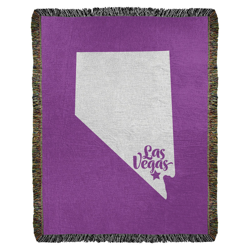 Jeté en coton tissé las vegas nevada, l 37 po x L 52 po, Violet
