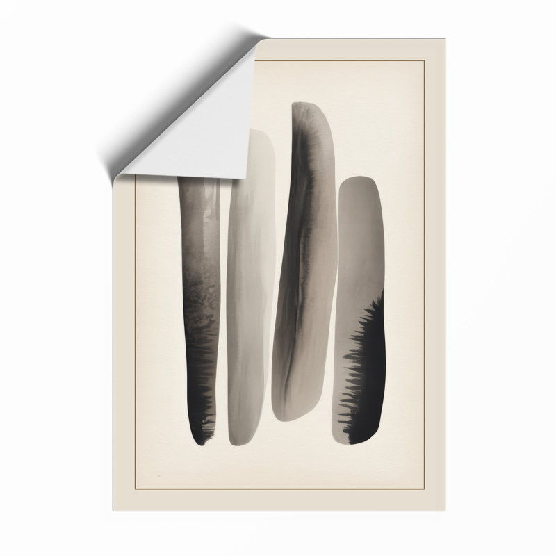 Feather Study Minimalist - Print, A1 - 84.1 x 59.4 cm, Oak