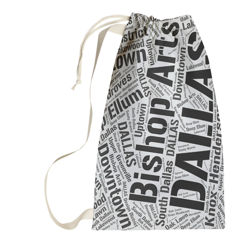 Laundry Hamper with Handles, Large (36" H x 28" W x 1.5" D), Black, Dallas