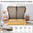 Queen Wooden Platform Bed Frame Without Headboard, Hydraulic Lift Up Storage, No Box Spring Needed, Natural Wood-962734967-962734965