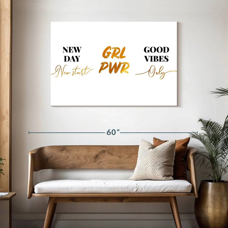 Tergel Girl Power Quotes I, H 30 po x l 45 po