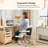 PU Modern Accent Swivel Chair Office Chair Adjustable Height For Home Office & Living Space-768628879