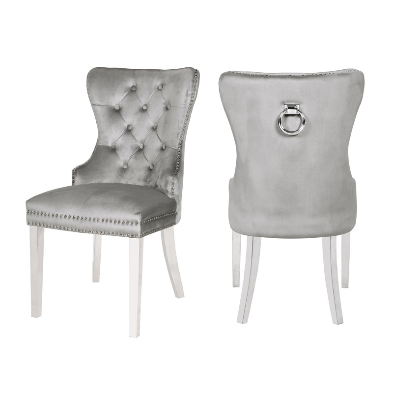 Chaise parsons Ashlee, Gris clair