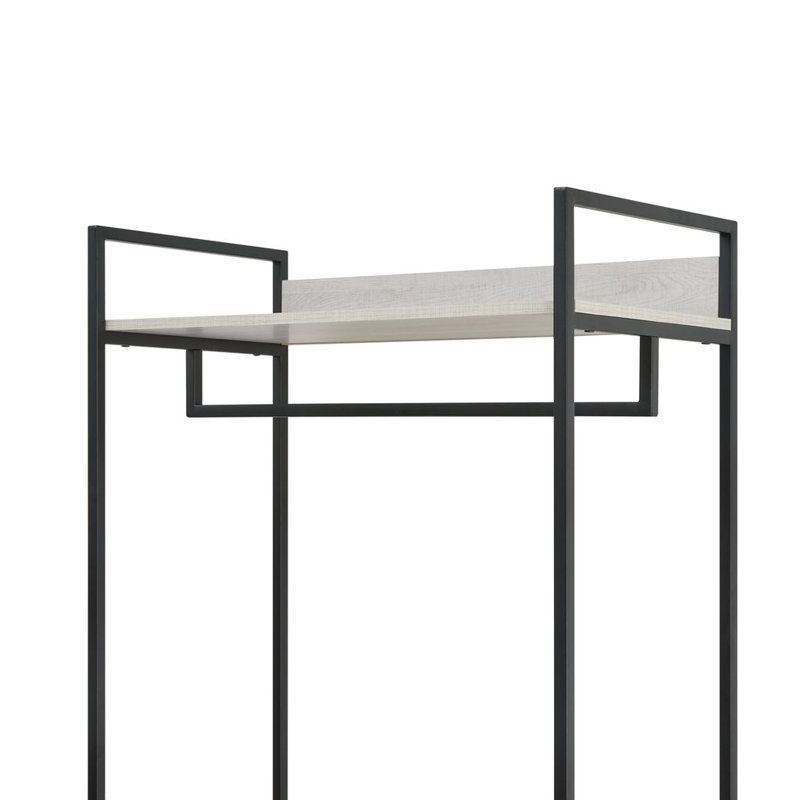 Alva Open Wardrobe with 4 Shelves, White Oak