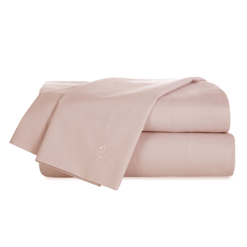 Southern Tide Cotton Twill Sheet Set, Queen Sheet Set with 2 Pillowcases, Seashell Pink