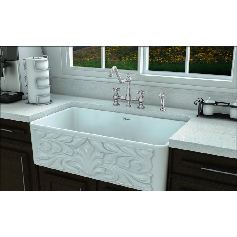 Robinet pont Whitehaus, Chrome poli, Cross Handles