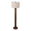 Lampe moderne sur pied en bois de manguier perlé pour éclairage de salon ou de bureau Petite lampe décorative rustique pour chevet de chambre à coucher 64 po, brun