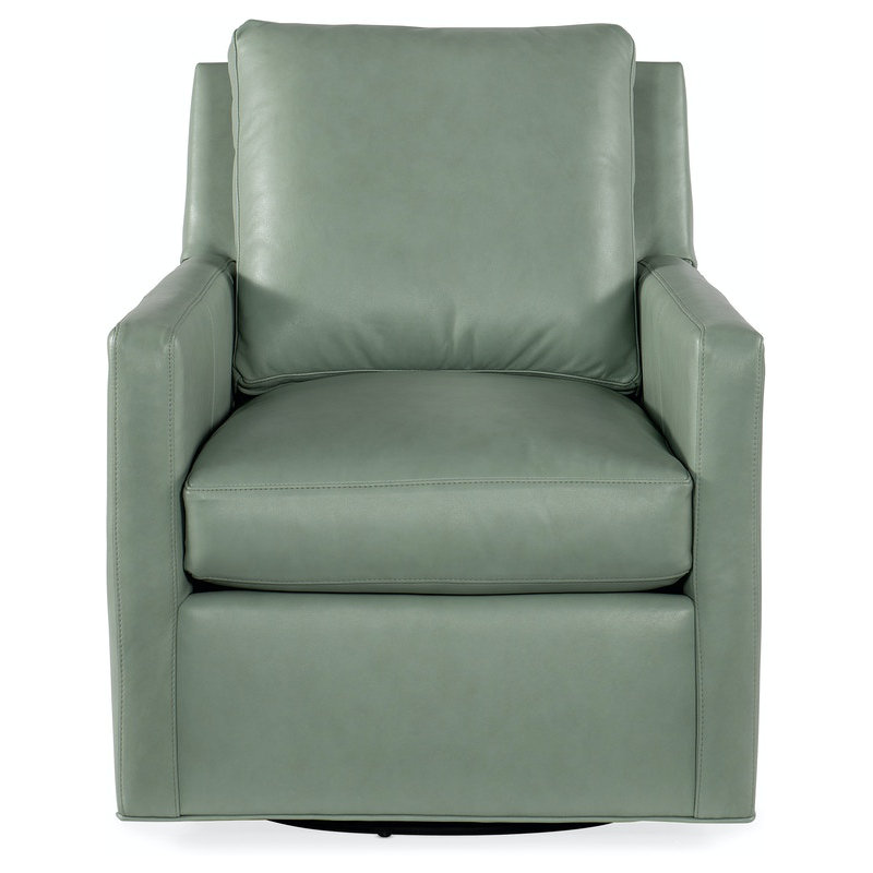 Jaxon Leather Swivel Armchair, Swivel - Standard, Anilina Cacao Genuine Leather