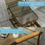 Banc d'extérieur pour 2 personnes Outsunny avec filet respirant, table et structure en acier
