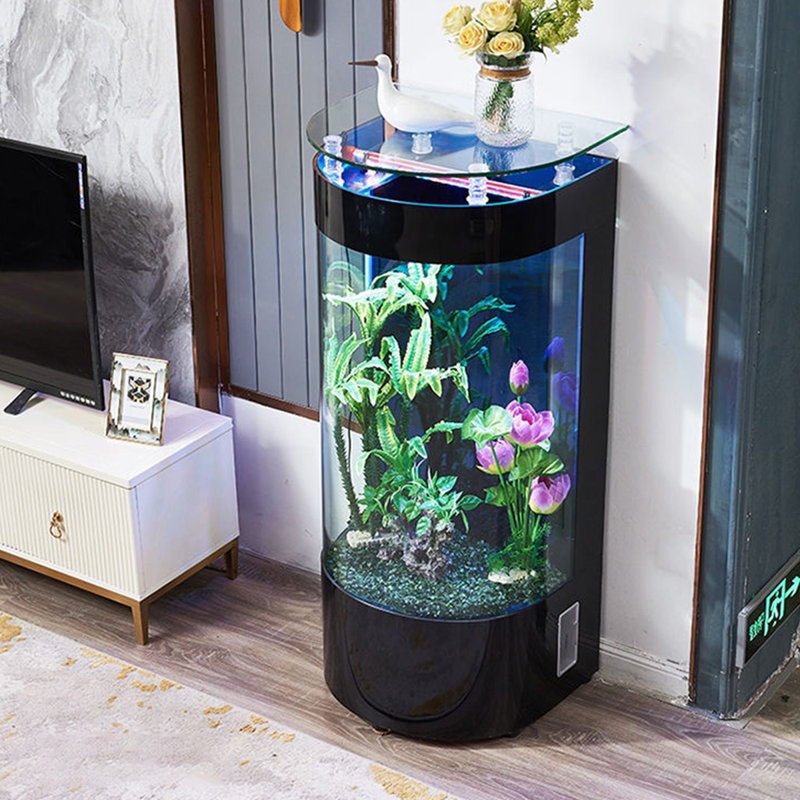 Aquarium moderne 45-50 gallons en bois manufacturé Eco, Noir, 50 gallons (H 54,33 po x l 23,62 po x P 19,69 po)