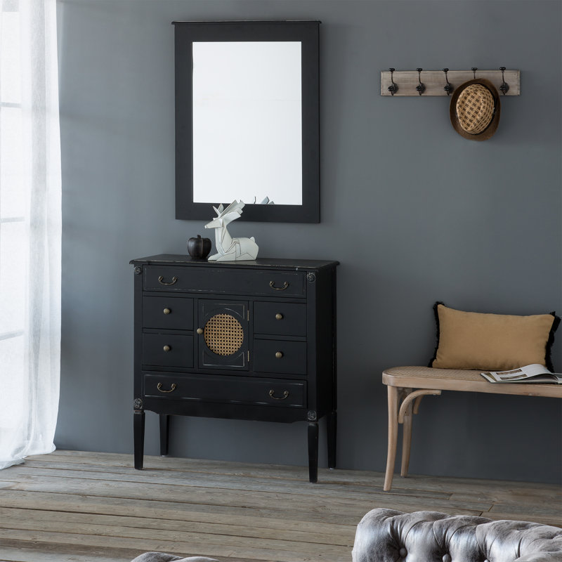 Blountville Wood Flat Wall Mirror
