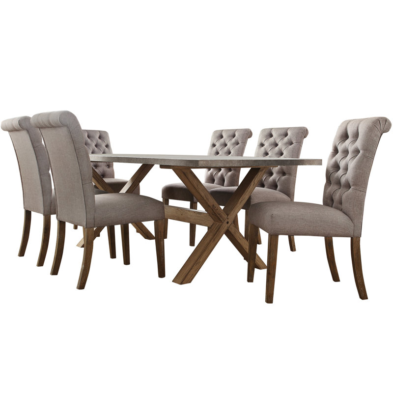 Ensemble repas pour 6 personnes Hopedale, Gris pâle