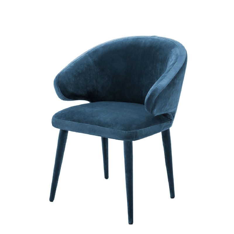 Cardinale Upholstered Arm Chair, Teal Blue
