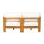 Ensemble canapé deux places et table basse extérieure Avanti en bois d'acacia massif moderne pour 2 personnes avec coussins moelleux