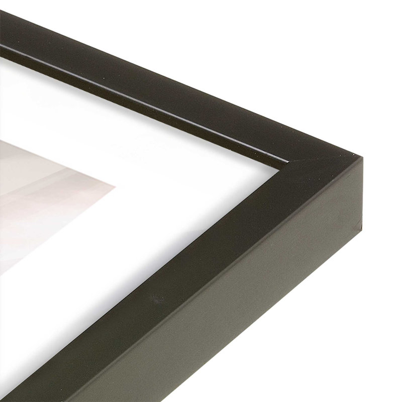 Impression de crépuscule alpin, H 9 po x l 11 po x P 1,25 po, Cadre noir satiné