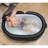 SaluSpa: Glacial Dip - Cold Plunge Inflatable Tub - 60x36x28", Black Marble, Ice Bath, FortiFiber