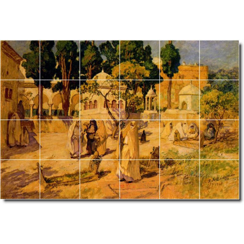 Carreau de céramique décorative 24 po x 30 po 6 po x 6 po, Mère enfant 01126