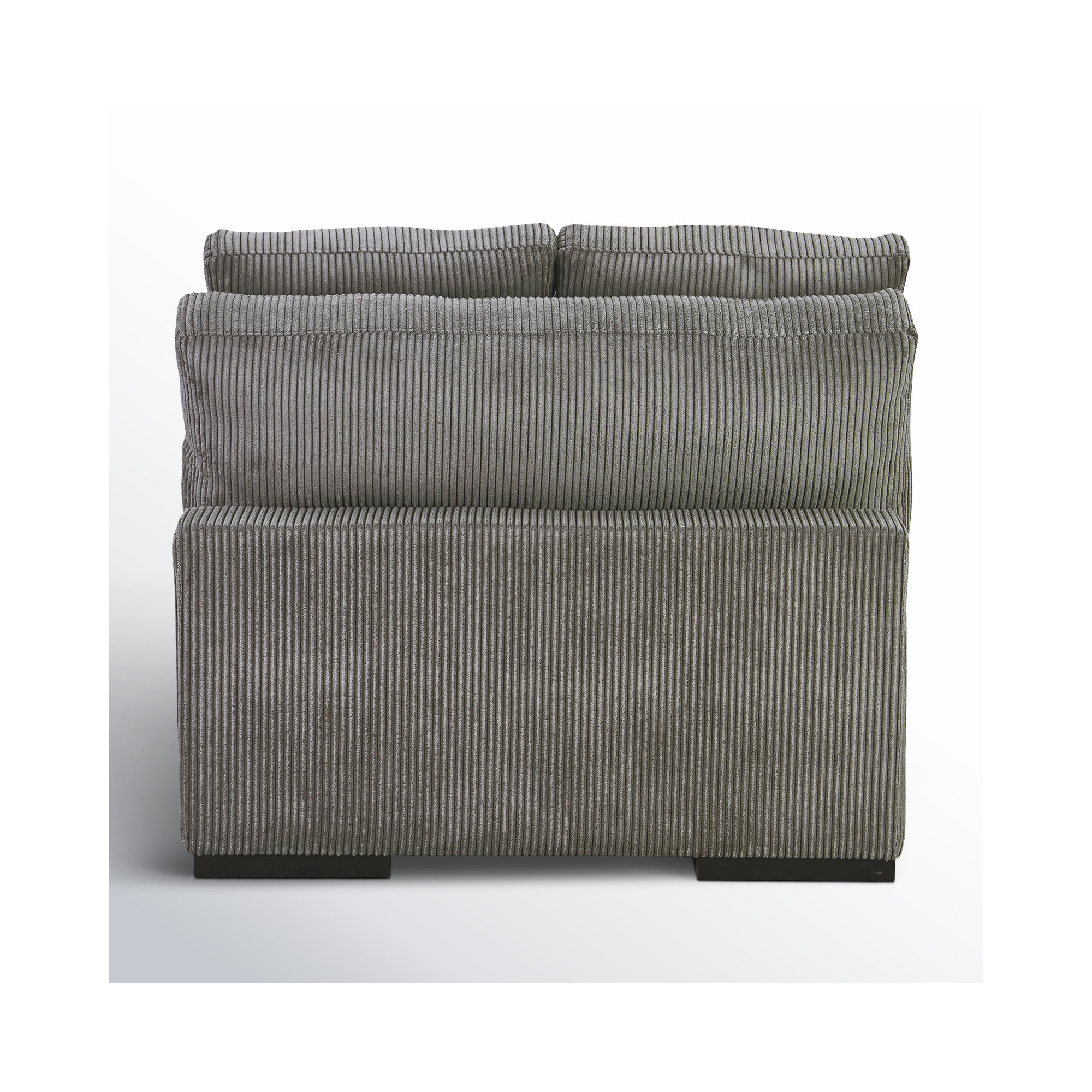 Lonsdale Upholstered Slipper Chair, Gray Corduroy