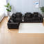 Canapé d'angle modulaire en boucle noire, canapé moderne Cloud de 350 cm (137,7 pouces), salon-417621005