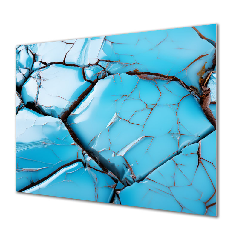 «Tide Tide» noir et bleu - art mural géométrique en métal MT137503, H 12 po x l 20 po x P 1 po
