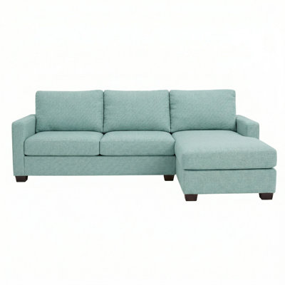 Damon Sectional – Made in USA, 5-Day Shipping, Custom Fabric Options, L-Shaped Sectional Wholesale Sectional Furniture - Blue Leslie Robins Egg - Seaf