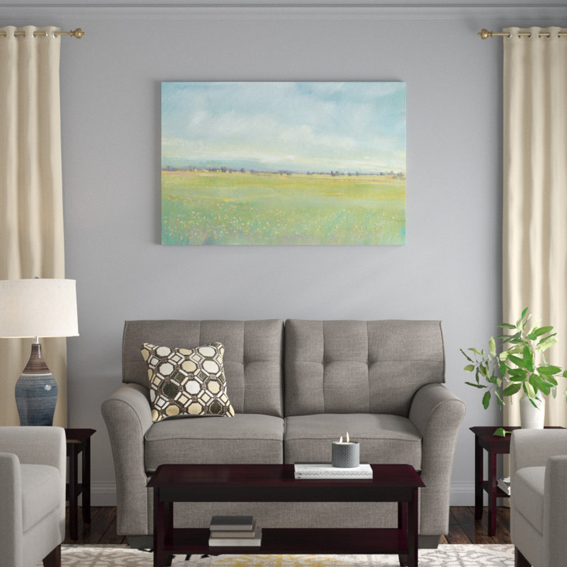 «Soft Meadow Light I» par Timothy O Toole, reproduction d'art sur toile tendue, H 32 po x l 48 po