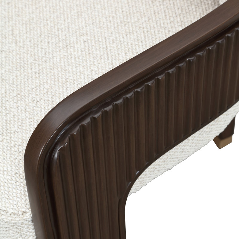 West Kensington Dining Arm Chair - Sea Salt Caramel, Espresso Wood