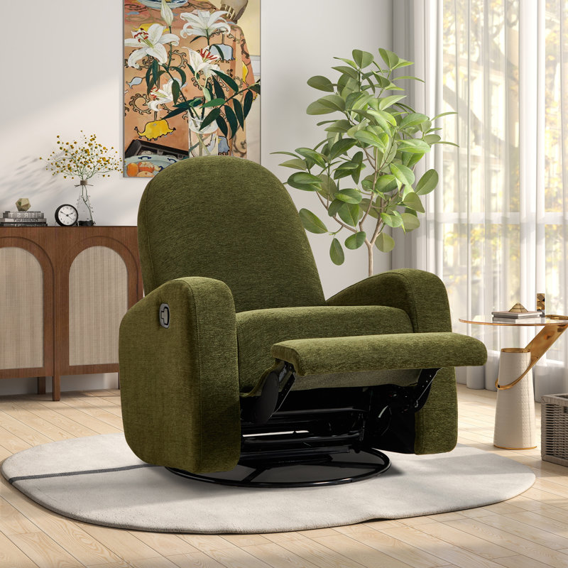 Fauteuil inclinable et pivotant l 32,7 po, Olive Green