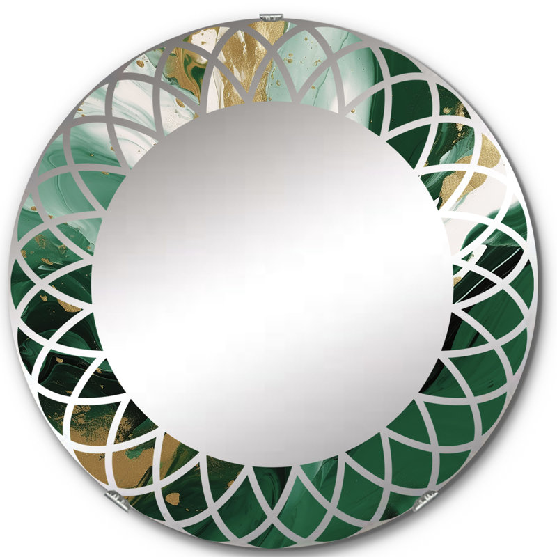 Malounta - Modern Wall Mirror Round, 24 po x 24 po